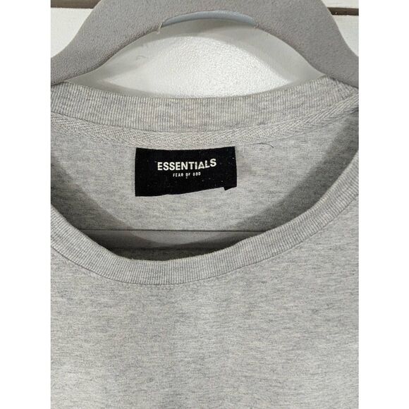 Fear of God Essentials Boxy Logo T-shirt women's medium gray street wear - Picture 4 of 6